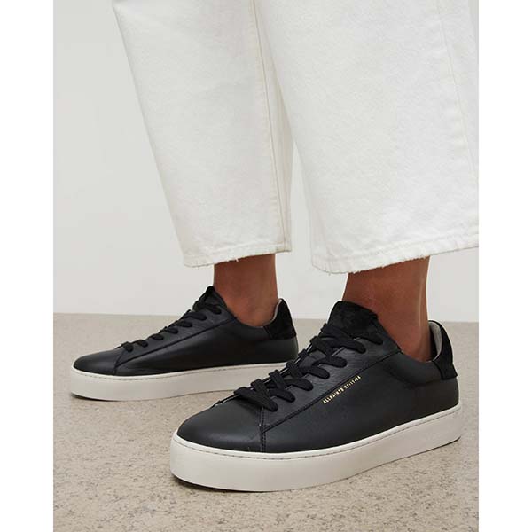 Allsaints Australia Womens Shana Leather Sneakers Black AU67-538